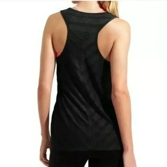 Athleta Black Stripe Kettlebella Athletic Tank Top M - Picture 1 of 5